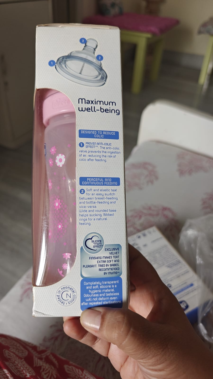 Brand New Chicco Well-Being Feeding Bottle - 250ML