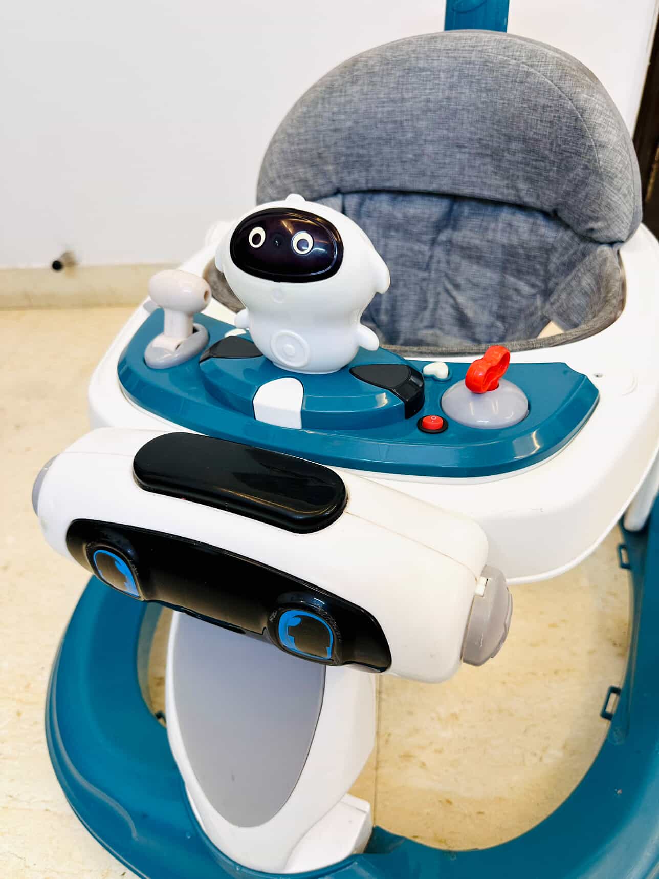 Fab N Funky Robotic Musical Activity Walker Cum Push Walker with Canopy