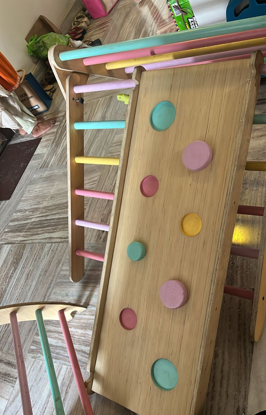 Pikler Triangle and Pikler Arch - Semi Colored - Wooden