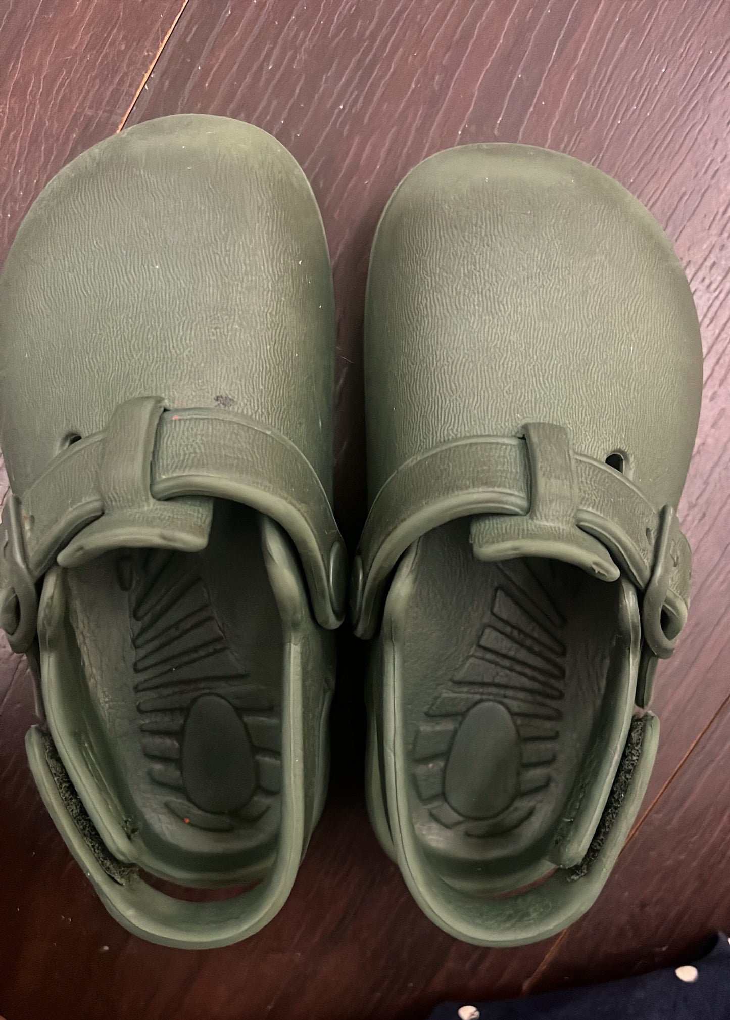 Next Khaki Green Buckle Clogs / Shoes