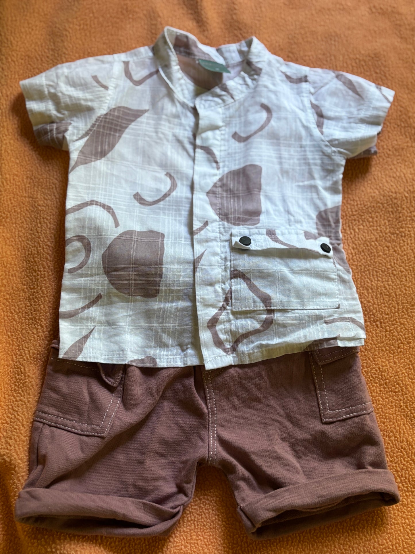 Cotton Shorts & Shirt Set for Boys