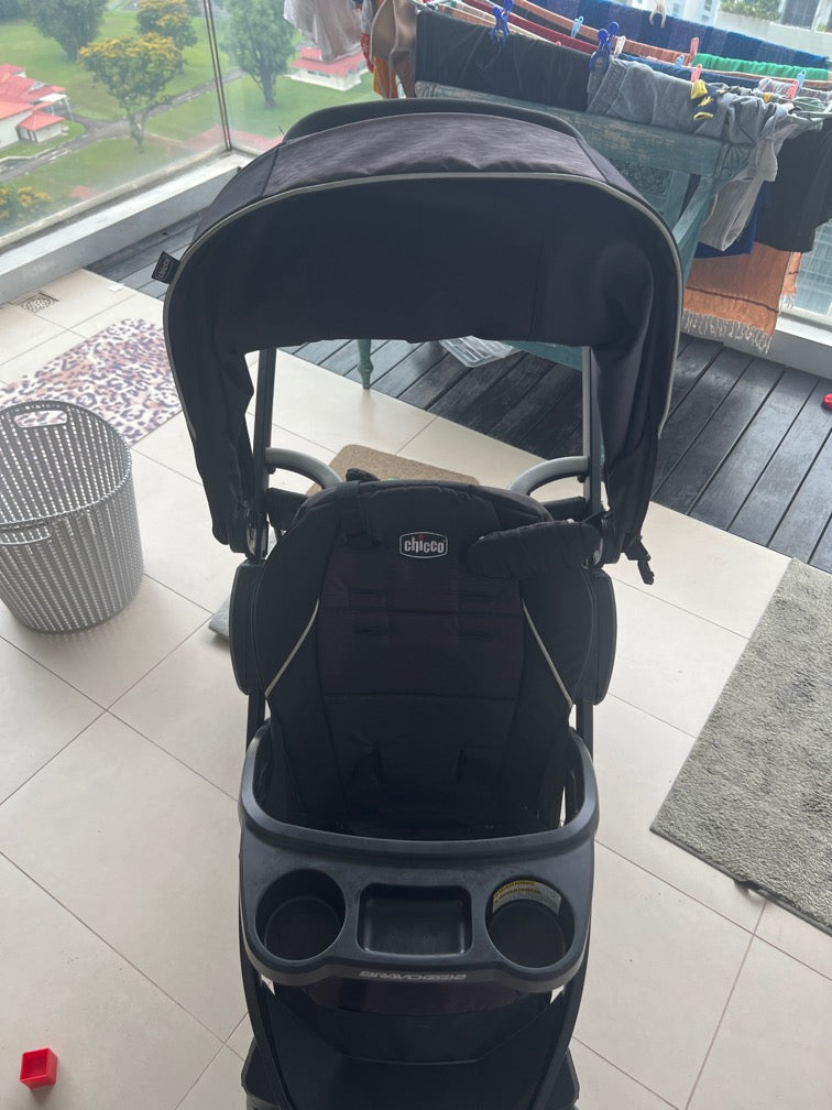 Chicco BravoFor2 LE Standing/Sitting Double Stroller - Crux | Black