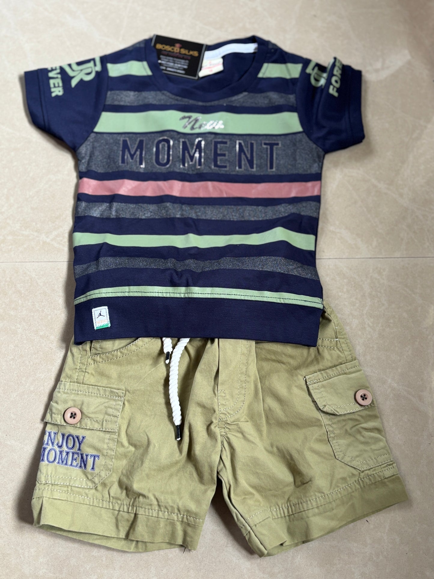 Brand New Cotton Shorts & Tshirt Set for Boys
