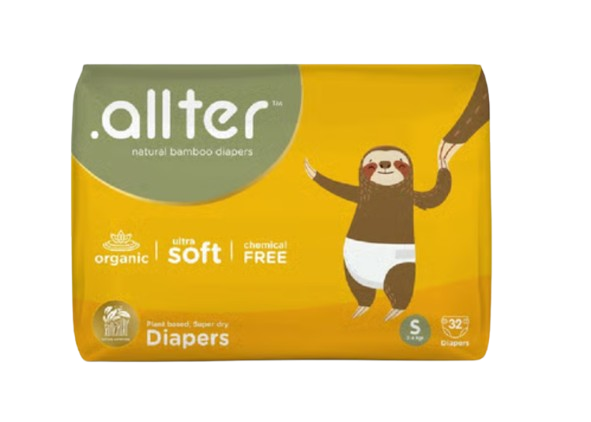 Brand New .allter Natural Bamboo Diaper (S, 3-6 kg)