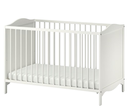 Ikea Baby Cot with Mattress, Bumper & Mosquito Net