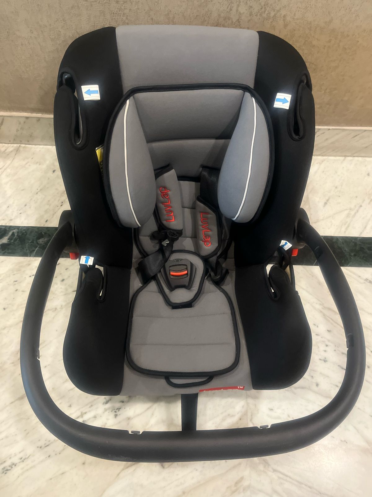LuvLap 4-in-1 Infant/Baby Car Seat & Carry Cot with Canopy, Convertible Car seat, 5-Point Safety Harness, Rocking & Feeding Chair, Baby Carry Cot, 0 to 15 Months & Weight Upto 13 Kgs (Grey)
