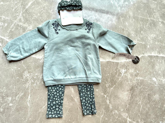 Brand New Floral full Top Pant Set for Baby Girl