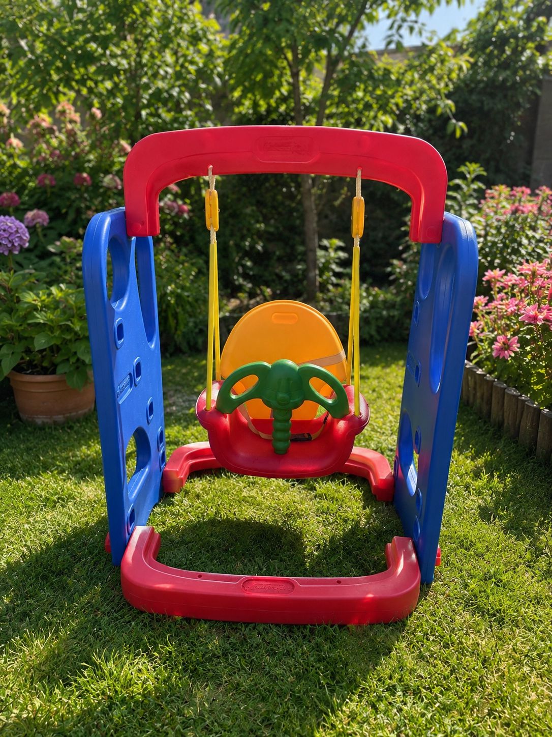 Little Fingers Strong & Sturdy Swing with Elephant Rings Children Indoor Home Kindergarten (Elephant Swing)