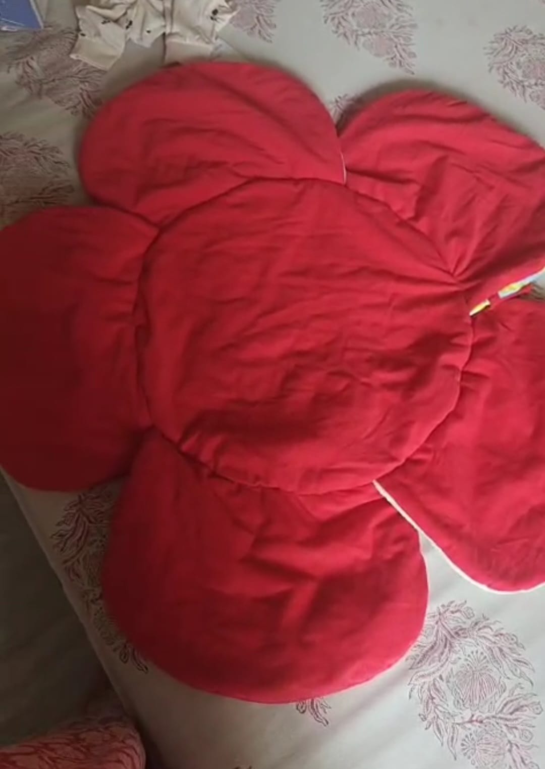 Baby Cotton Play Mat Round - Flower