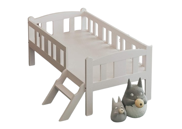 Wooden Single Bed with Mattress Kids & Mosquito Net