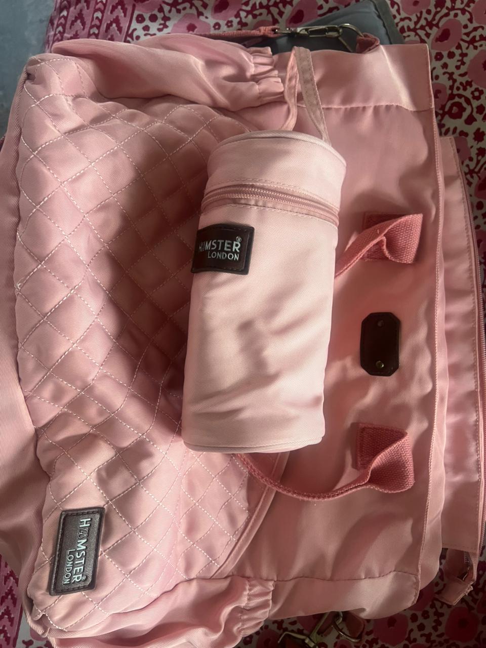 HAMSTER LONDON PU Tote Bag with Quilted Diaper Bag