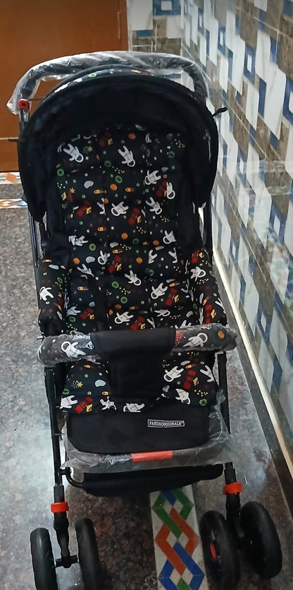 Pandaoriginals JUMBO Baby Stroller Pram for 0-3 Years 5 Point Safety Harness,360° Swivel Wheel