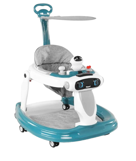 Fab N Funky Robotic Musical Activity Walker Cum Push Walker with Canopy