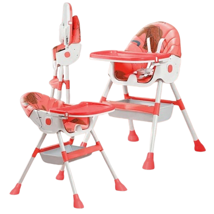 StarAndDaisy Baby High Chair Recline Highchair/Baby Feeding Chair with Height Adjustable Seate/Upgraded Kids High Chair with Wheel and PU Cushion pad (Sunshine-Orange)