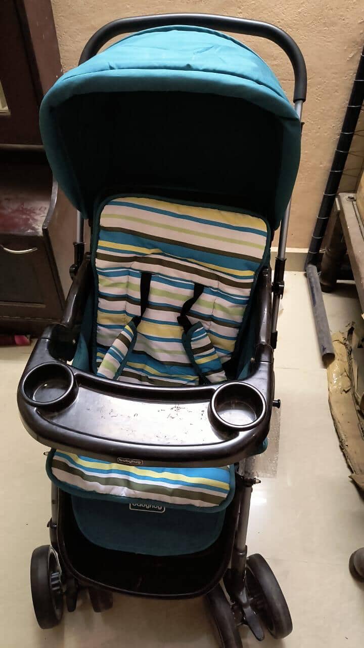 Babyhug 2 in 1 Rock and Roll Stroller Cum Rocker - Green