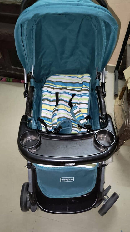 Babyhug 2 in 1 Rock and Roll Stroller Cum Rocker - Green
