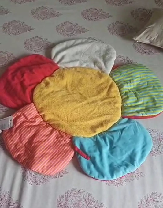 Baby Cotton Play Mat Round - Flower