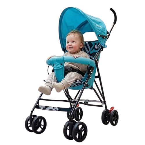 Little Pumpkin by R for Rabbit Baby Stroller and Pram for Baby/Newborn- Buggy for Kids | Easy Foldable and Carry | Kid Age 0-2 Years (Blue)