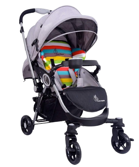R for Rabbit Premium Chocolate Ride Stylish Baby Stroller and Pram for Baby, Kids, Infants, Newborn, Boys & Girls of 6 Months to 3 Years | (Rainbow)