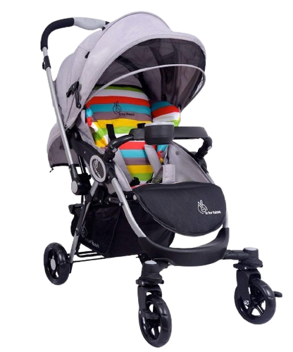 R for Rabbit Premium Chocolate Ride Stylish Baby Stroller and Pram for Baby, Kids, Infants, Newborn, Boys & Girls of 6 Months to 3 Years | (Rainbow)
