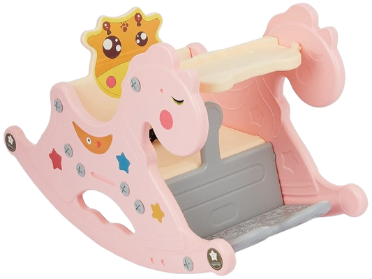 Jam & Honey Rocking Horse Sit On Rocker for Kids | Comfortable Grip and Stable Base | for Children 12 Months+ | 72 L x 36 W x 45 H cm | Pink