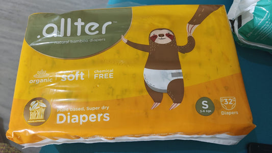 Brand New .allter Natural Bamboo Diaper (S, 3-6 kg)