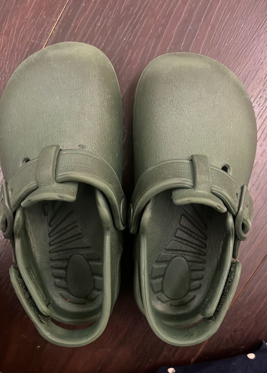 Next Khaki Green Buckle Clogs / Shoes