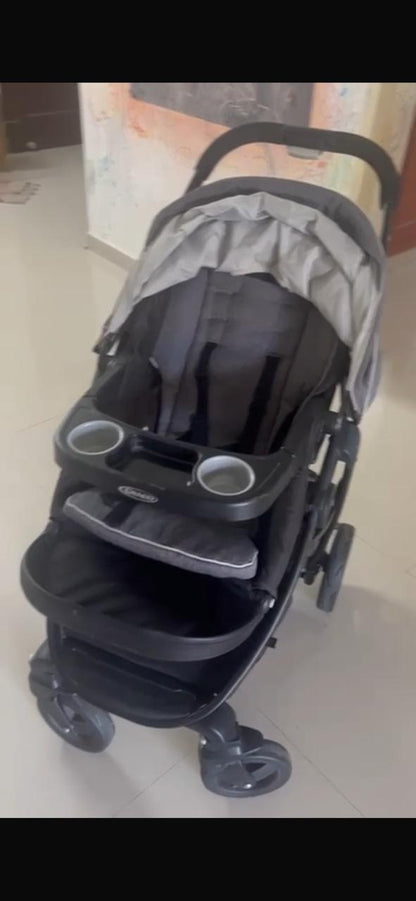 Graco Modes Pramette Stroller, 3-in-1 Baby Stroller, 3 Modes: Infant Car Seat Carrier (Car Seat Not Included), Infant Pramette to Toddler Stroller with Reversible Seat and One-Hand Fold, Redmond