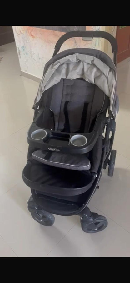 Graco Modes Pramette Stroller, 3-in-1 Baby Stroller, 3 Modes: Infant Car Seat Carrier (Car Seat Not Included), Infant Pramette to Toddler Stroller with Reversible Seat and One-Hand Fold, Redmond