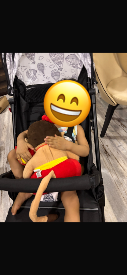 R for Rabbit Pocket Stroller Lite Stroller for Kids | Portable Travel Friendly Pre Installed Baby Trolley Pram for Newborn Boys & Girls of Age 0-3 Years (Black White)