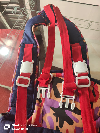 Baby Carrier Bag/Kangaroo Bag/Carry Sling/Adjustable/Hands Free 3 in 1 Baby with Safety Belt and Buckle Straps, for 3-16 Months (Red)