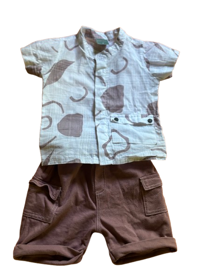 Cotton Shorts & Shirt Set for Boys