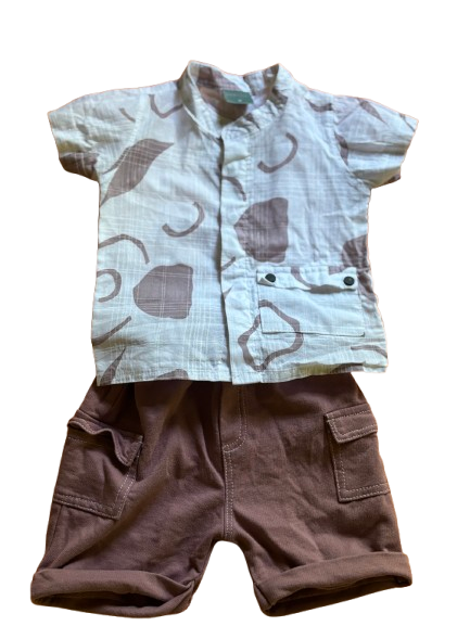 Cotton Shorts & Shirt Set for Boys