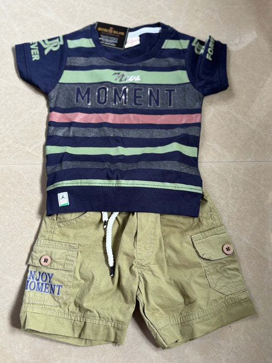 Brand New Cotton Shorts & Tshirt Set for Boys