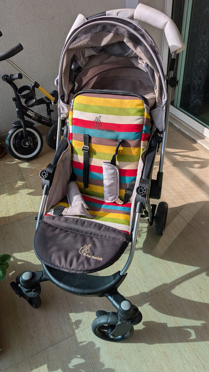 R for Rabbit Premium Chocolate Ride Stylish Baby Stroller and Pram for Baby, Kids, Infants, Newborn, Boys & Girls of 6 Months to 3 Years | (Rainbow)