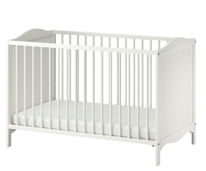 Ikea Baby Cot with Mattress, Bumper & Mosquito Net