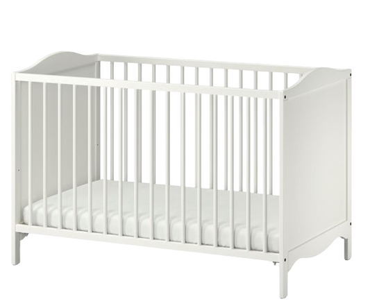 Ikea Baby Cot with Mattress, Bumper & Mosquito Net