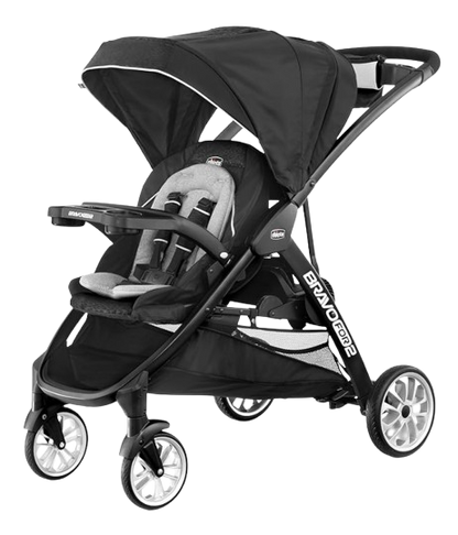 Chicco BravoFor2 LE Standing/Sitting Double Stroller - Crux | Black