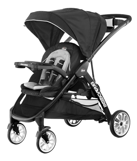 Chicco BravoFor2 LE Standing/Sitting Double Stroller - Crux | Black