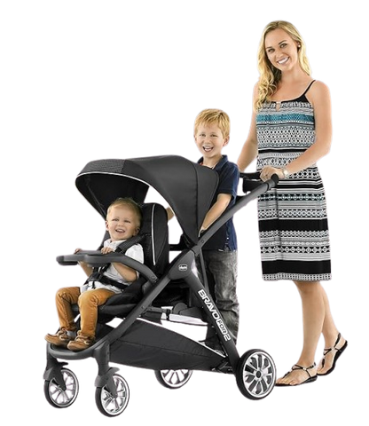 Chicco BravoFor2 LE Standing/Sitting Double Stroller - Crux | Black