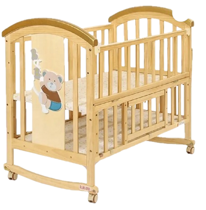 BabyTeddy BabyTeddy 9 in 1 Multifunctional Baby Crib, Baby Wooden Cot, Bed, Rocker/Swing