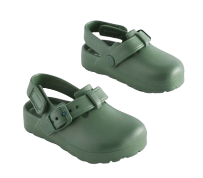 Next Khaki Green Buckle Clogs / Shoes