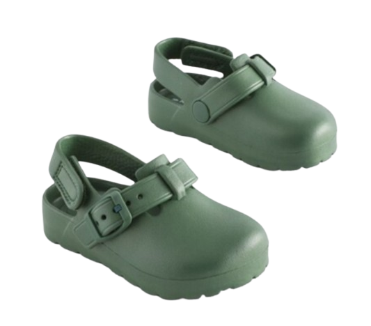 Next Khaki Green Buckle Clogs / Shoes
