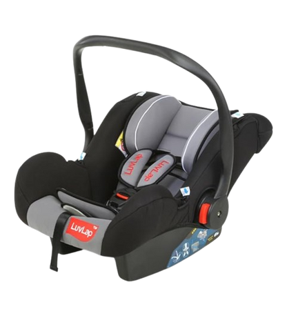 LuvLap 4-in-1 Infant/Baby Car Seat & Carry Cot with Canopy, Convertible Car seat, 5-Point Safety Harness, Rocking & Feeding Chair, Baby Carry Cot, 0 to 15 Months & Weight Upto 13 Kgs (Grey)