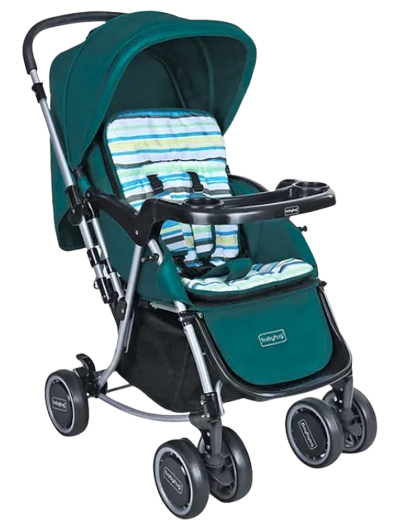 Babyhug 2 in 1 Rock and Roll Stroller Cum Rocker - Green