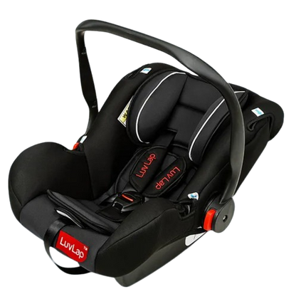 LuvLap 4-in-1 Infant Car Seat & Carry Cot for 06 Months, Multi-Function Rocker and Feeding Chair, Adjustable Safety Harness, Removable Canopy, Portable and Comfortable Grey
