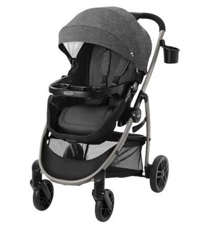 Graco Modes Pramette Stroller, 3-in-1 Baby Stroller, 3 Modes: Infant Car Seat Carrier (Car Seat Not Included), Infant Pramette to Toddler Stroller with Reversible Seat and One-Hand Fold, Redmond