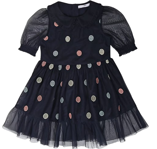 Marks & Spencer Embroidered Peter Pan Collar Dress Girls