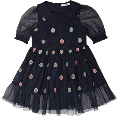 Marks & Spencer Embroidered Peter Pan Collar Dress Girls