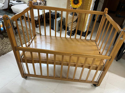 Wooden Cot with Mattress